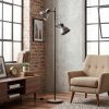 Hora 2-flammige Stehlampe Industrial Vintage mit Metall-Spots, Fußschalter, 162 cm