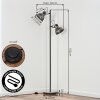 Hora 2-flammige Stehlampe Industrial Vintage mit Metall-Spots, Fußschalter, 162 cm