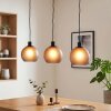 Cluster-Hängeleuchte Nolen, 3 Rauchglasschirme, Länge 105,5 cm, höhenverstellbar bei Montage