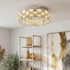 Seloria LED Deckenleuchte mit Fernbedienung, Ø 40 cm, Glasschirm Bernstein-Klar