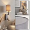 Turil LED Wand-Leseleuchte fürs Bett mit drehbarem Lesespot & Stoffschirm