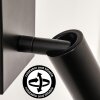 Turil LED Wand-Leseleuchte mit drehbarem Spot und Stoffschirm in Schwarz-Weiß