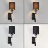 Turil LED Bett Leseleuchte als Wandleuchte, 2er Set, schwarz-weißer Stoffschirm
