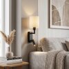 Turil LED Wandleuchte mit weißem Stoffschirm und drehbarer Leseleuchte