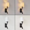 Turil LED Wandleuchte mit weißem Stoffschirm und drehbarer Leseleuchte