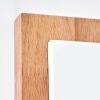 Alvorn Wandspot aus Holz und Metall mit weißem Glasschirm, verstellbar
