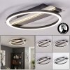 Kordex LED Deckenleuchte modern flach mit Glitzereffekt, ovale Ringform