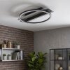 Kordex LED Deckenleuchte modern flach mit Glitzereffekt, ovale Ringform
