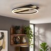 Kordex LED Deckenleuchte modern flach mit Glitzereffekt, ovale Ringform