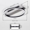 Kordex LED Deckenleuchte modern flach mit Glitzereffekt, ovale Ringform