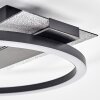 Kordex LED Deckenleuchte modern flach mit Glitzereffekt, ovale Ringform