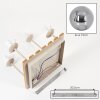 Gastor 4-flammige Rauchglas Deckenleuchte mit Tannenholz-Deckenplatte E14