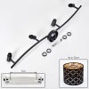 Deckenspot Tallaboa mit 4 gold-schwarzen Gitter-Schirmen, dreh- & schwenkbar