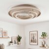 Melin LED Deckenleuchte rund Ø 51,1 cm, sandfarben mit Infinity-Spiegel-Effekt