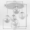 Chehalis Deckenleuchte mit Rauchglas-Kugeln ø 15 cm, 5-flammig, G9