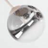 Chehalis Deckenleuchte Kugel, 5-flammig, rauchfarbene Glasschirme Ø 15 cm