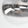 Chehalis Deckenleuchte Kugel, 5-flammig, rauchfarbene Glasschirme Ø 15 cm