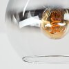 Koyoto Deckenlampe mit Rauchglas-Kugeln, 4-flammig, E14, Chrom-Klar