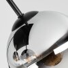 Koyoto Deckenlampe mit Rauchglas-Kugeln, 4-flammig, E14, Chrom-Klar