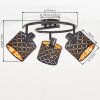 Tallaboa Deckenleuchte 3-flammig mit verstellbaren Spots und Gitteroptik