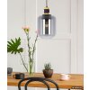 NOWA Ando Pendelleuchte mit rauchfarbenem Glasschirm E27 40W höhenverstellbar IP20