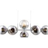 NOWA Pilar Hängeleuchte Pendelleuchte 8-flammig Rauchglas-Kugeln E27 Modern 38 cm