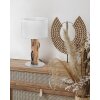 NOWA Norin braune Holztischleuchte E14, Tischlampe mit Schalter am Kabel, IP20