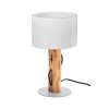 NOWA Norin braune Holztischleuchte E14, Tischlampe mit Schalter am Kabel, IP20