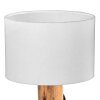 NOWA Norin braune Holztischleuchte E14, Tischlampe mit Schalter am Kabel, IP20
