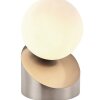 NOWA Alisa Tischleuchte Kugel aus Metall Nickel-Matt G9 IP20 3000K 330 Lumen 3 Watt