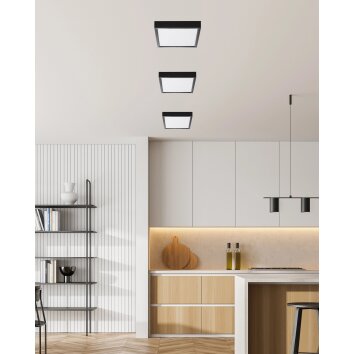NOWA Puccy flache LED Deckenleuchte mit weißem Acrylglasschirm, 3000 K, 1200 lm