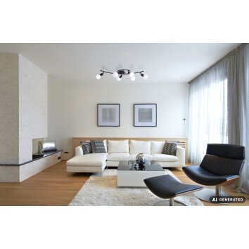 NOWA Loxy moderne 6-flammige Deckenleuchte E14 3000K 2580 lm 5W für Küche und Esszimmer