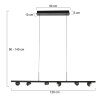 Steinhauer Marcadore LED Balken-Pendelleuchte 120 cm Esstischleuchte 6-flammig