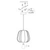 Steinhauer Sable Esstisch-Pendelleuchte, cremefarbener Stoffschirm, 25 cm, modern