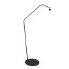 Steinhauer Zig-Zag Metall-Bogenstehlampe mit Holzschirm Naturfarben-Schwarz 173 cm