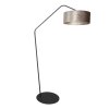 Steinhauer Zig-Zag Bogenstehlampe, modern, dimmbar, E27, silberfarbener Schirm