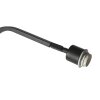 Steinhauer Zig-Zag dimmbare Bogenstehlampe aus Metall, weißer Stoffschirm, E27, modern
