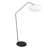 Steinhauer Zig-Zag dimmbare Bogen-Stehlampe mit weißem Stoffschirm und Schalter