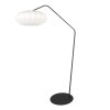 Steinhauer Zig-Zag dimmbare Bogen-Stehlampe mit weißem Stoffschirm und Schalter