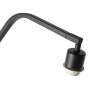 Steinhauer Zig-Zag Bogen-Stehlampe als Leselampe mit grauem Stoffschirm, E27, dimmbar