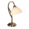 Steinhauer Anthea Tischleuchte/Tischlampe, cremefarbener Glasschirm, dimmbar