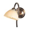 Steinhauer Anthea Wandleuchte Wandlampe mit cremefarbenem Glasschirm, klassisch