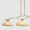 Steinhauer Anthea 3-flammige Pendelleuchte im Balken-Design in Bronze mit cremefarbenen Glasschirmen