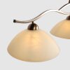 Steinhauer Anthea 3-flammige Pendelleuchte im Balken-Design in Bronze mit cremefarbenen Glasschirmen