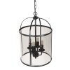Steinhauer Pimpernel klassische 4-flammige Rauchglas-Hängeleuchte E14 Ø 25 cm