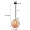 Steinhauer Bollique bernsteinfarbene Glaskugel-Pendelleuchte ø 40 cm Länge 40 cm