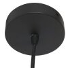 Steinhauer Sparkled Light Esstisch-Pendelleuchte schwarz mit goldfarbenem Stoffschirm, dimmbar