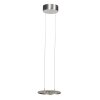 Steinhauer Soleil LED 2-flammige Ring-Pendelleuchte modern, dimmbar, silber, Länge 32 cm