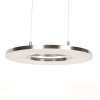 Steinhauer Soleil LED 2-flammige Ring-Pendelleuchte modern, dimmbar, silber, Länge 32 cm