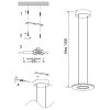 Steinhauer Soleil LED 2-flammige Ring-Pendelleuchte modern, dimmbar, silber, Länge 32 cm